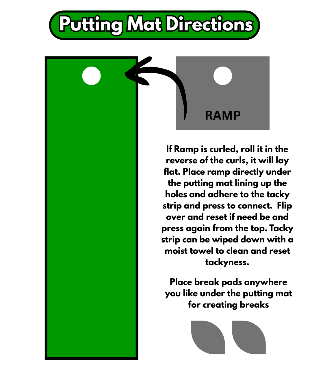 Wedge Game Putting Mat set up