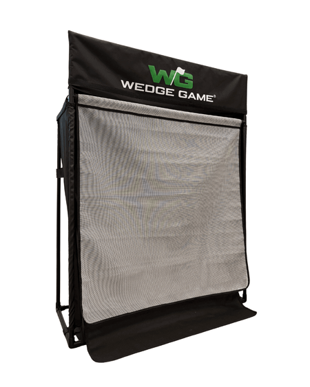 Wedge Game golf practice net for chipping showing main white panel