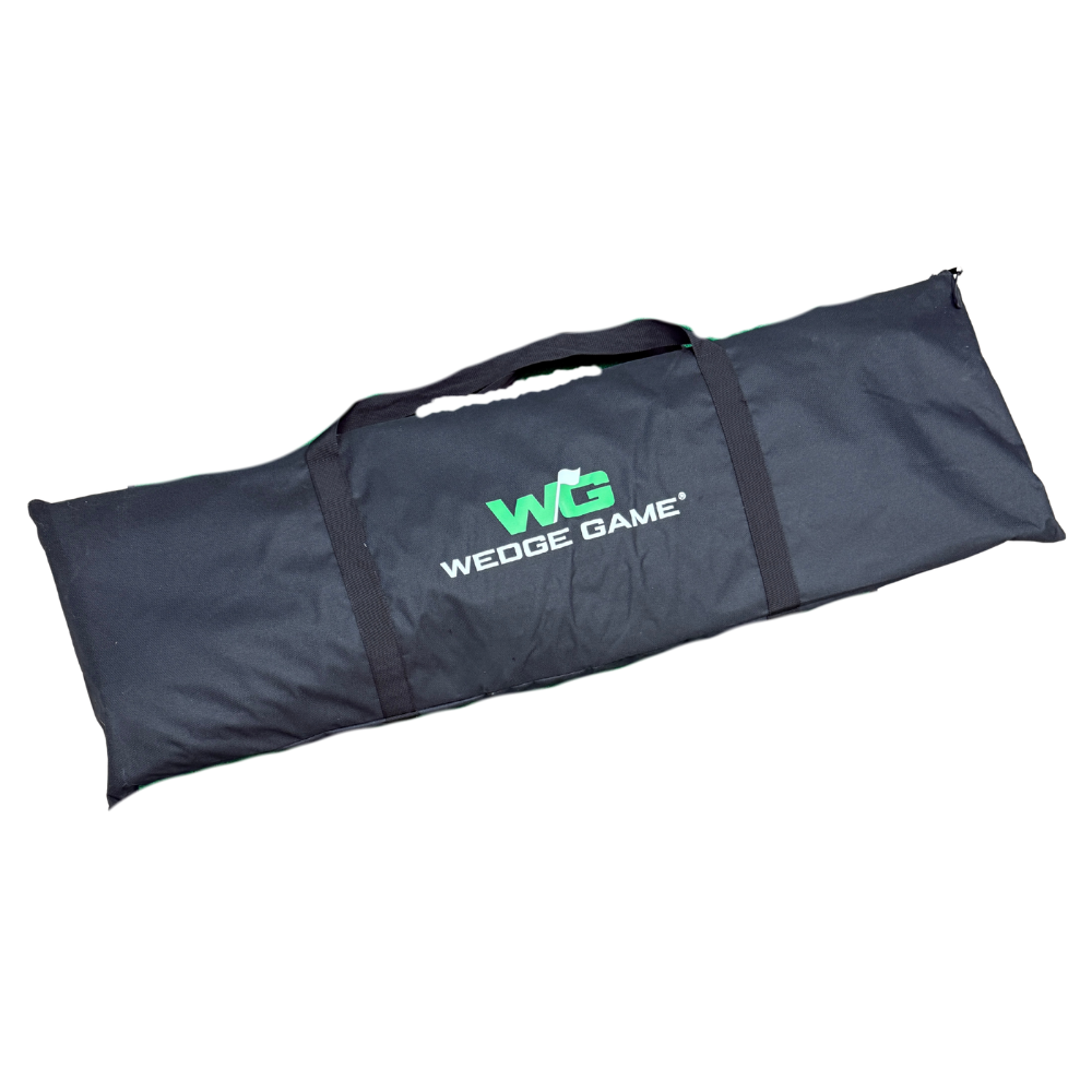 WEDGE GAME golf practice net carry bag with green logo