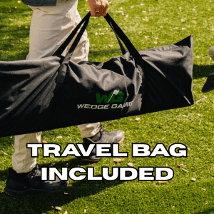 Wedge Game travel bag included, carried by hand
