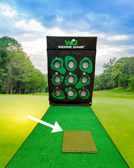 Golf Practice chipping mat with putting mat and Wedge Game