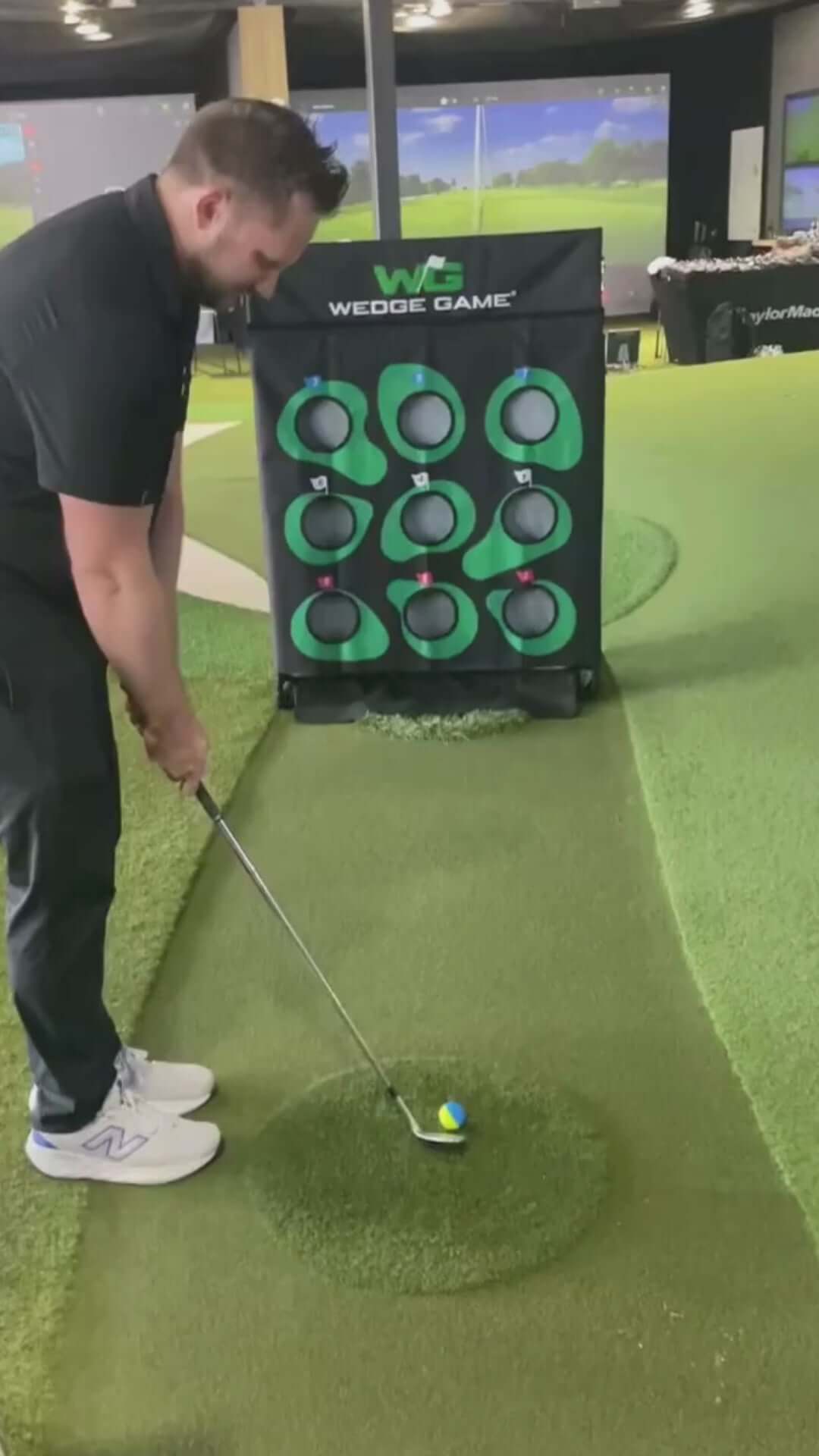 golfer chipping into Wedge Game 