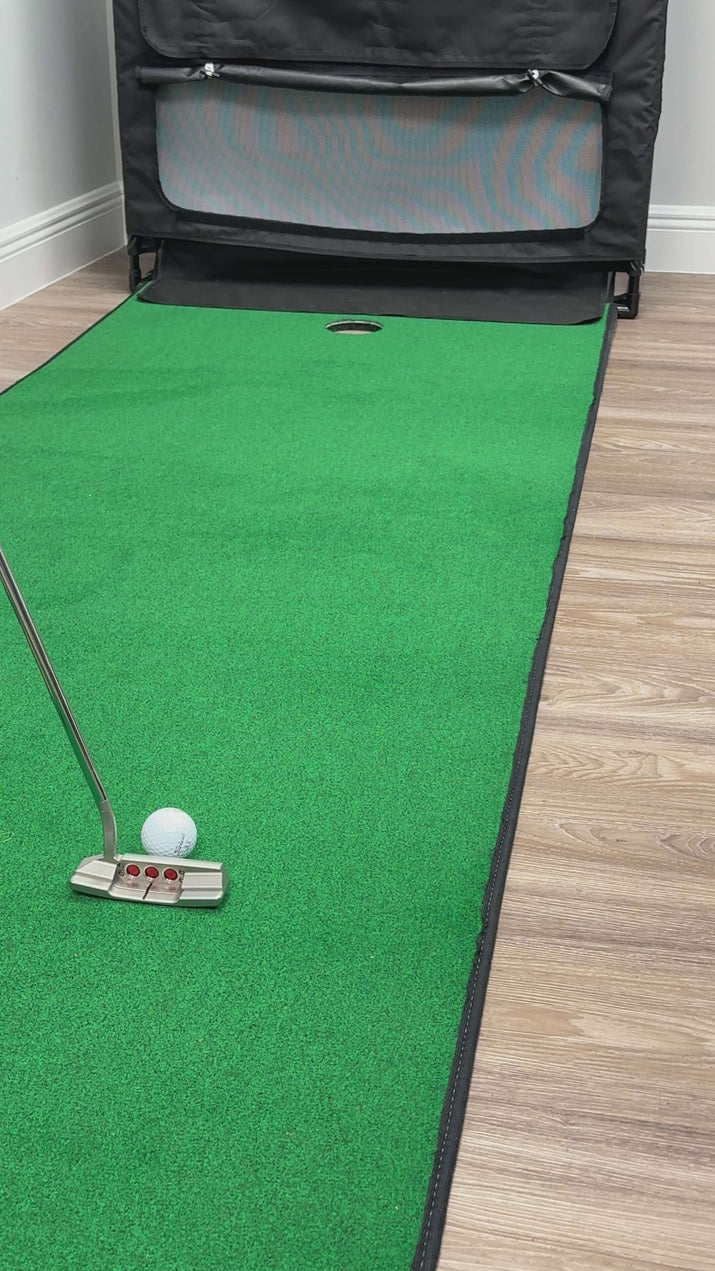 Putting on the Wedge Game putting mat